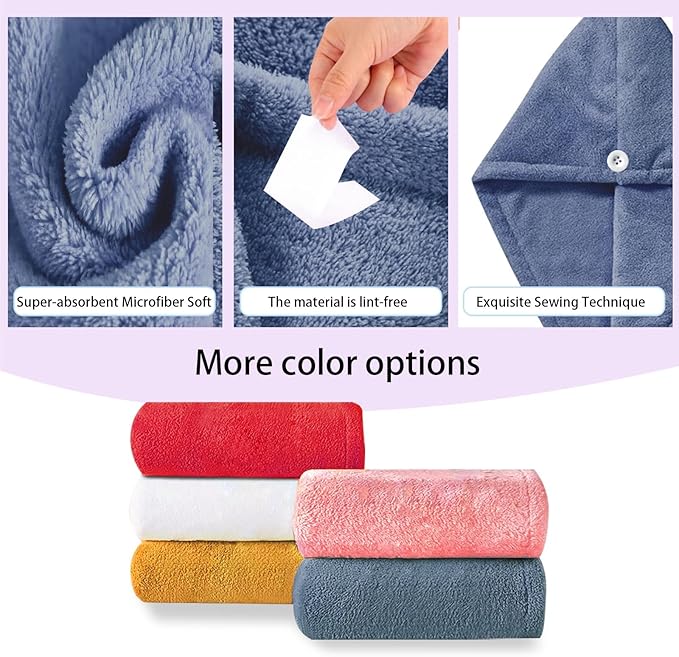 Microfiber Hair Drying Towel Wrap - Image 9