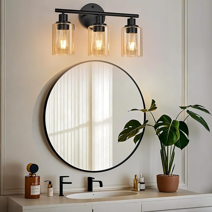 Zarbitta 3-Light Bathroom Light Fixtures, Bathroom Wall Lamp - Image 7