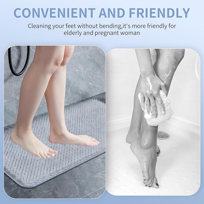 Yolife Shower Foot Scrubber Mat, Anti-Slip Bath Mat - Image 6