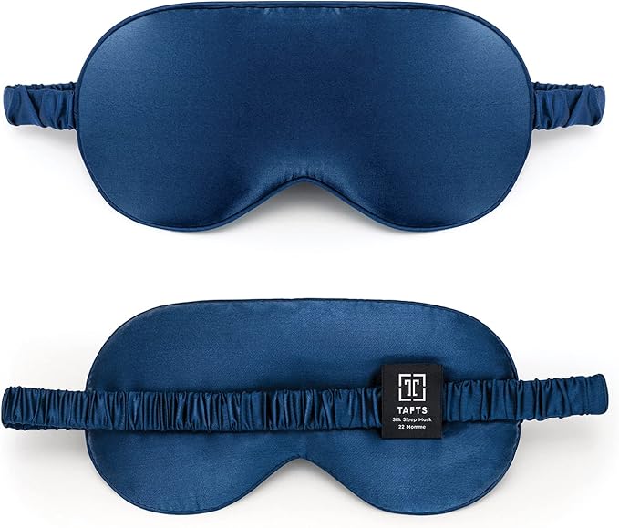 TAFTS Silk Sleep Mask - 22mm 100% Pure Mulberry 6A Silk & Blindfold by Tafts