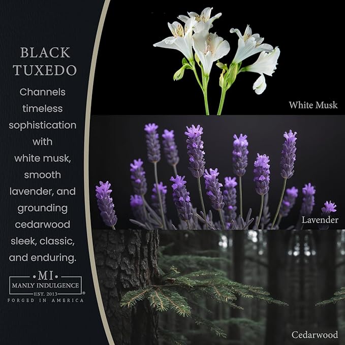 Manly Indulgence Black Tuxedo Scented Wax Melts, Wax Melt Warmer Cubes - Image 2