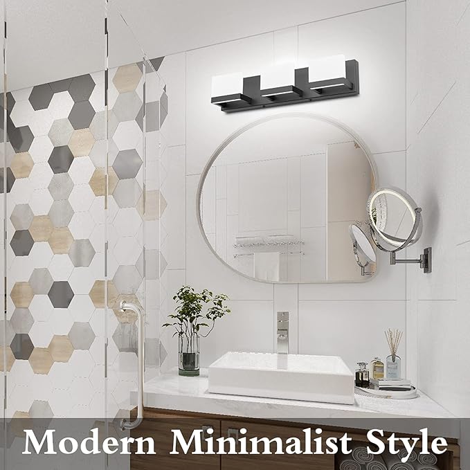Tipace 3 Lights Black Dimmable LED Vanity Light - Image 4
