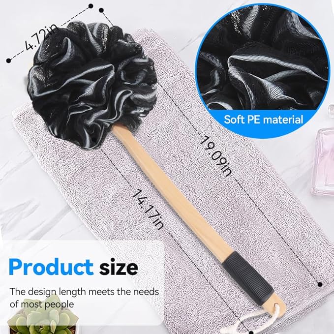 FORENEE Long Loofah with Handle, Back Scrubber - Image 2