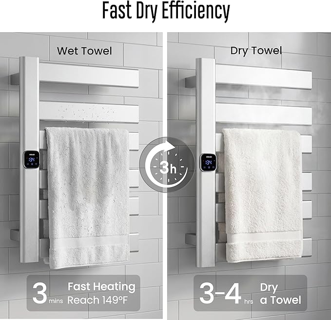 Towel Warmer, Heated Towel Rack - Image 3
