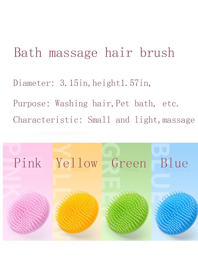 Aroveea Hair Scalp Brush Dandruff Cleaning Brush Shower Scalp Shampoo Brush - Image 3