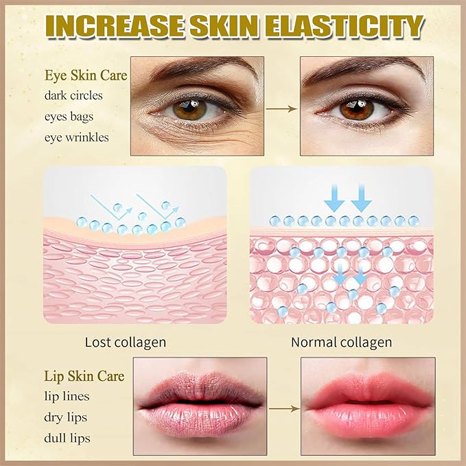 30 Pairs 24K Gold Eye Masks & Lip Masks, Under Eye Patches - Image 7