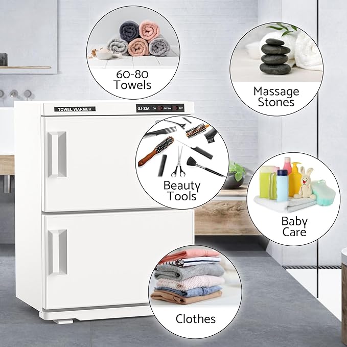 Kikihouse Hot Towel Warmer, 32L Large Capacity Hot Towel Cabinet, Facial Towel - Image 4