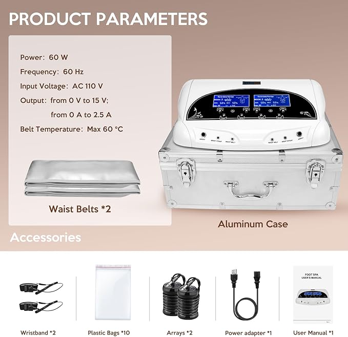 veicomtech Dual Ionic Foot Bath Detox Machine - Image 8