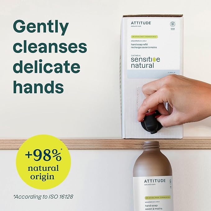 ATTITUDE Body Wash for Sensitive Skin, EWG Verified Shower Gel, Soothing Oat - Image 2