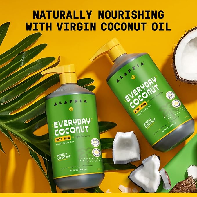 Alaffia Body Wash, EveryDay Coconut 2-Pack – Purely Coconut Gentle Skin Cleanser - Image 5