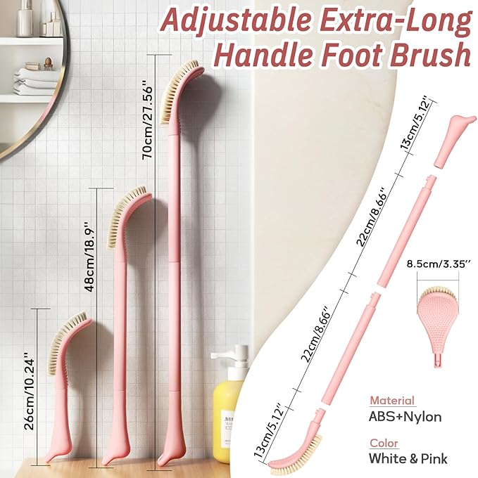 Foot Brush/Foot File/Silicone Body Scrubber Set, 3-in-1 Foot Scrubber - Image 2