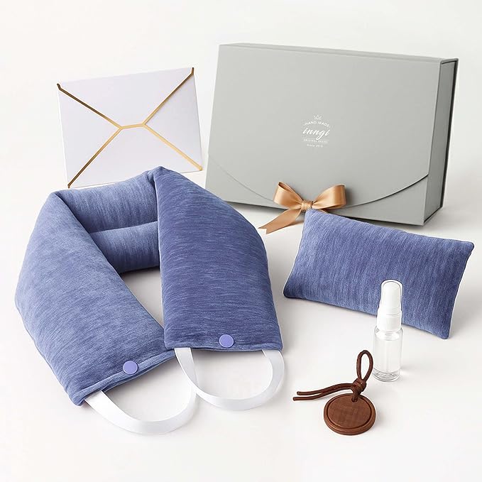 Microwave Heating Pad for Neck – Microwavable Neck Wrap & Eye Mask Set for Neck by inngi