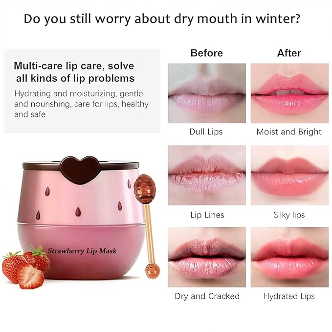 4PCS Bee Lip Balm Honey Pot, Vitamin E & Moisturizing Propolis Sleeping Lip Mask - Image 6