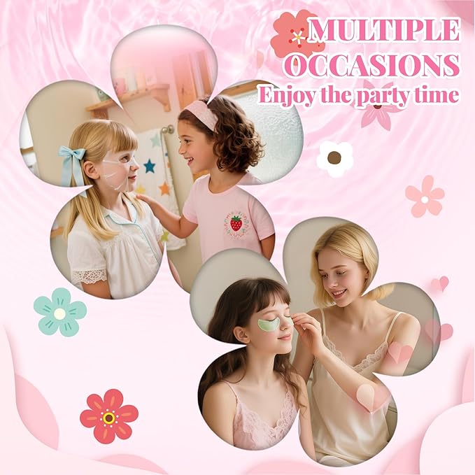 120 PCS Spa Party Supplies for Girls, Sleepover Party Supplies for Girls - Image 3