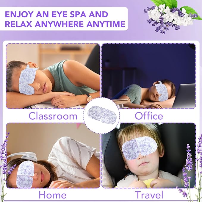 XPCARE 48 Pack Steam Eye Masks for Dry Eyes, Self Heated Steam Warm Eye Mask - Image 7