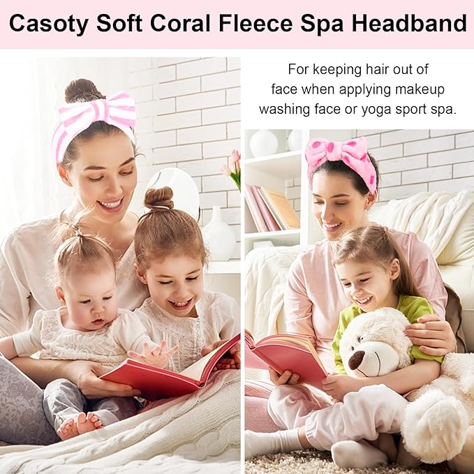 Casoty 12 Pcs Hair Makeup Headbands, Spa Headband - Image 3