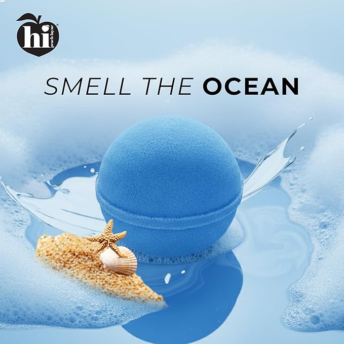 Hi Peach Layne Ocean Air Bath Bombs 12-Pack – Vegan, Clean Beauty Spa Gifts - Image 4