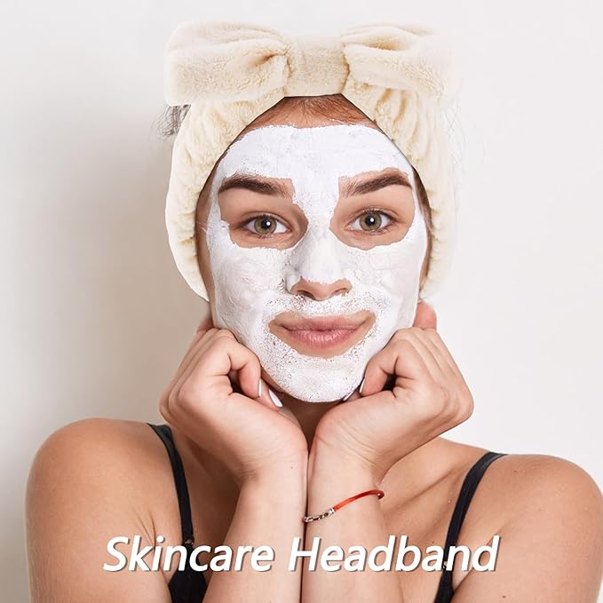VELSCRUN Spa Headbands for Wash Face, Makeup Headband, Facial Skincare Headbands - Image 4