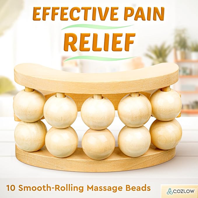 COZLOW - Wooden Massage Ball Roller - Handheld Rolling Massager - Image 4