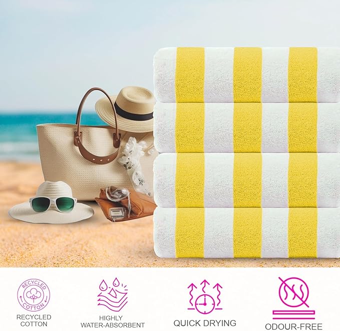 CASA COPENHAGEN Cabana Beach Towel Designed in Denmark Rough and Tough - Image 3