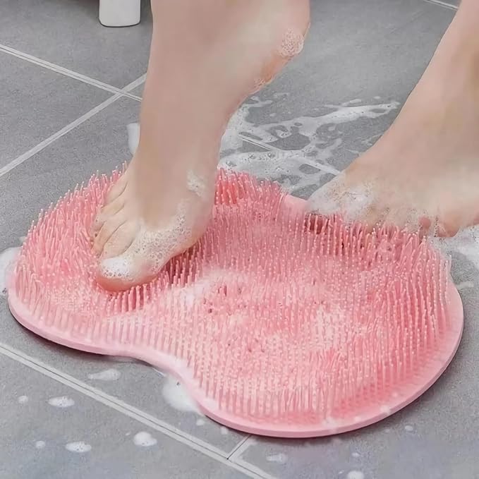 2-Pack Shower Foot Scrubber Mat, Strong Grip Silicone Back and Foot Washer - Image 9