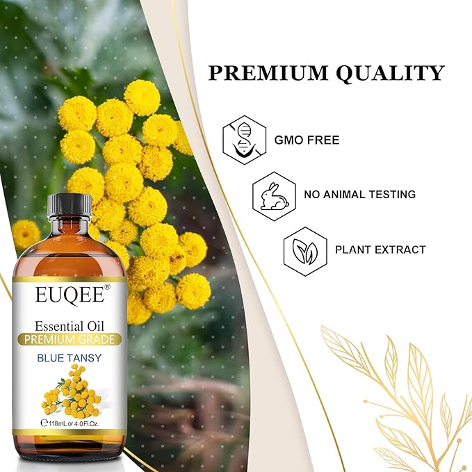 EUQEE Blue Tansy Essential Oil 118mL/4oz Pure Blue Tansy Oil Premium Essential - Image 3