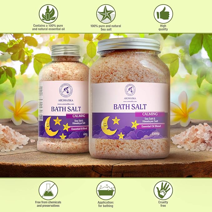 Calming Bath Salts 46 Oz - 1300g - w/Sandalwood & Lavender & Bergamot Essential - Image 4
