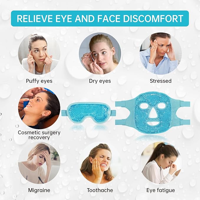 ZNÖCUETÖD Cooling Ice Face Eye Mask - Image 3
