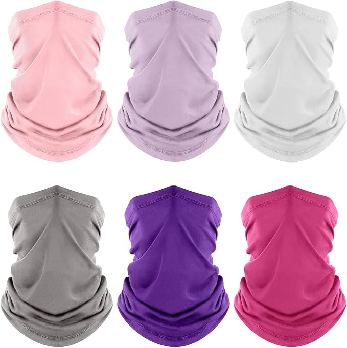 Fuinloth Neck Gaiter, 6 Pack Cooling UV Protection Bandana Face Mask Gator Scarf by fuinloth