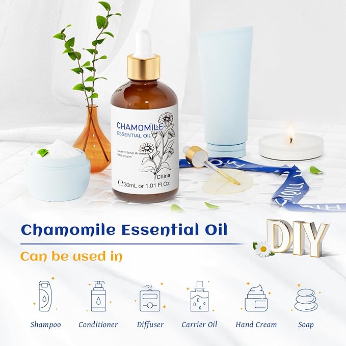 HIQILI 30ML Chamomile Essential Oil, Pure & Natural Chamomile Oil - Image 5