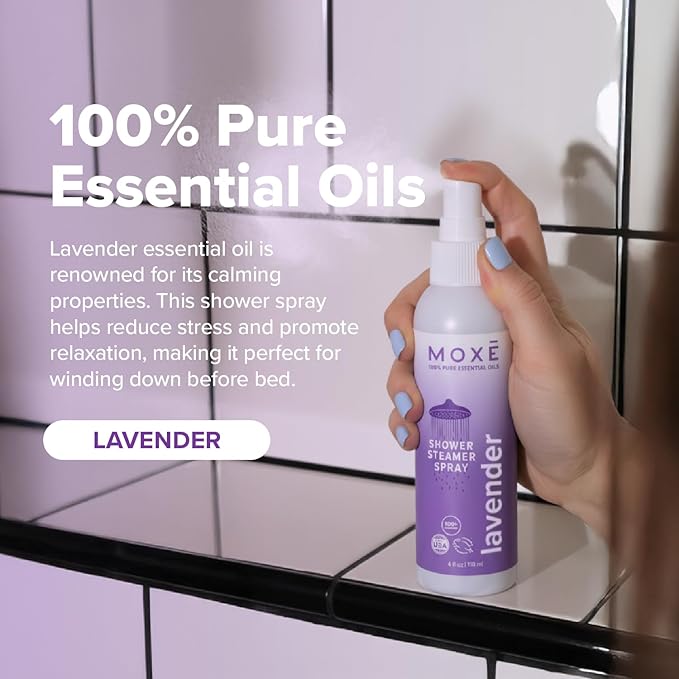 MOXE Lavender Oil Shower Mist, Spa Steam Spray, Certified Natural 100% - Image 5