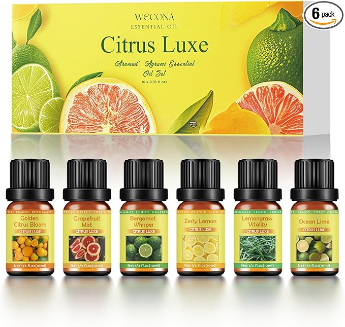 Citrus Essential Oils Set for Diffuser by WECONA-NaturalRemedies