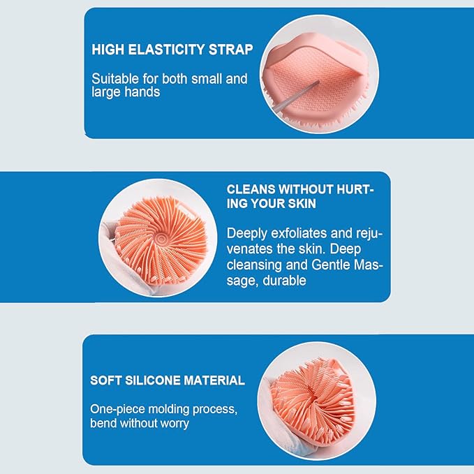 RamPula Silicone Body Scrubber, Silicone Loofah, Quick-Dry Exfoliating Body - Image 4