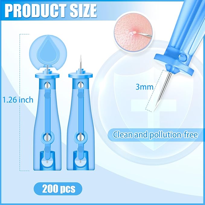 200Pcs Sterile Needles for Pimples, Disposable Acne Needle Effective Blemish - Image 2