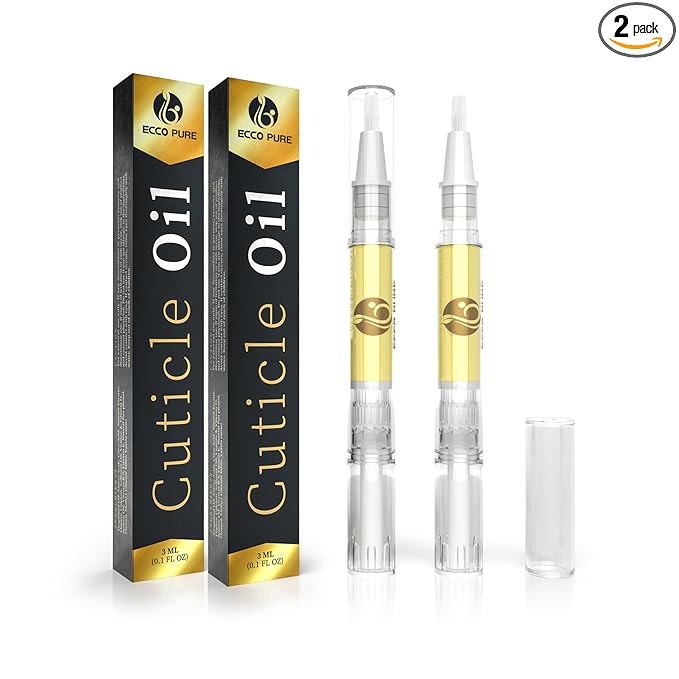 2-Pack Cuticle Oil Pen with Vitamin E – Nail & Cuticle Moisturizing Oil – by ECCO+PURE