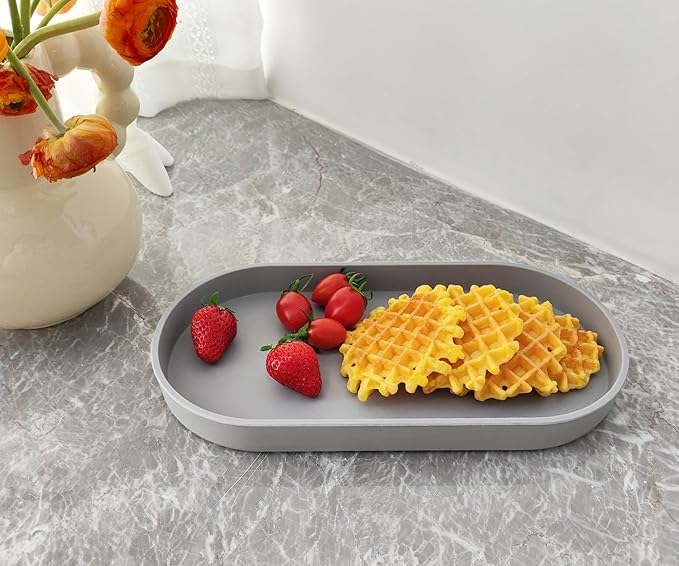 Gray Small Tray, 3 Pack Oval Tray - Image 3