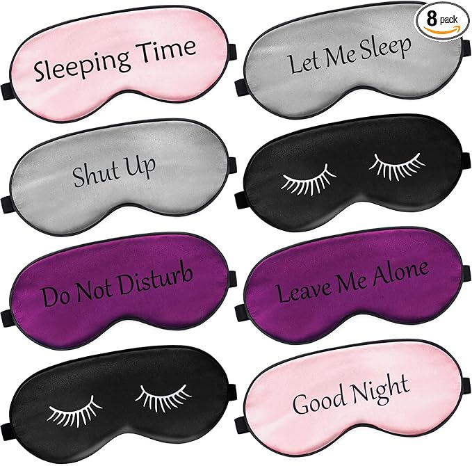 8 Pieces Funny Sleep Mask Silk Eye Mask by Geyoga