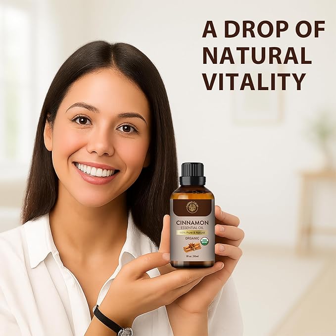 Cinnamon Essential Oil | USDA Certified Organic Cinnamon Oil |for Skin and Hair - Image 4