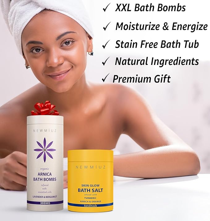 Arnica Bubble Bath Bombs Lavender Bergamot Essential Oils Luxurious Mega - Image 6