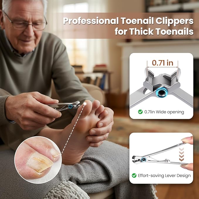 LIONVISON Ingrown Toenail Removal Kit: 8 Pcs Professional Toenail Clippers - Image 6
