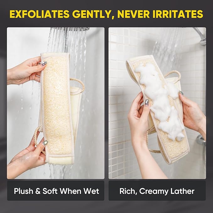 2 Pack Egyptian Loofah Back Scrubber - Image 4