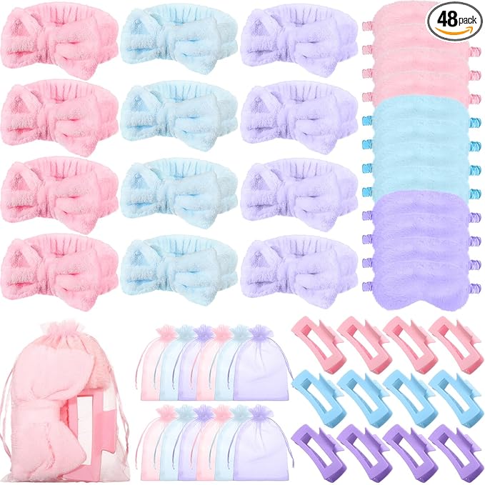 48 Pcs Spa Party Supplies Sleepover Essentials Gift by Wavyknot
