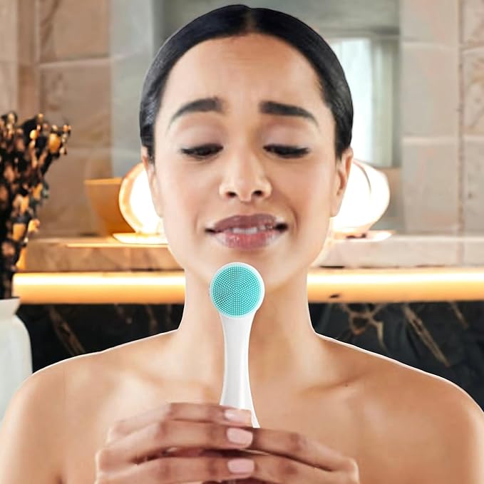 HEATHER'S LUX Facial Cleansing Brush, Soft Brush & Silicone Scrubber. Skincare - Image 3