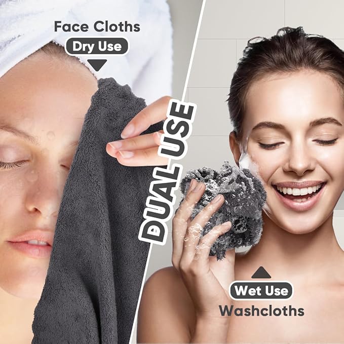 Orighty Washcloths 96 Pack, Ultra Soft Face Cloths 12 x 12 inch, Absorbent & - Image 3