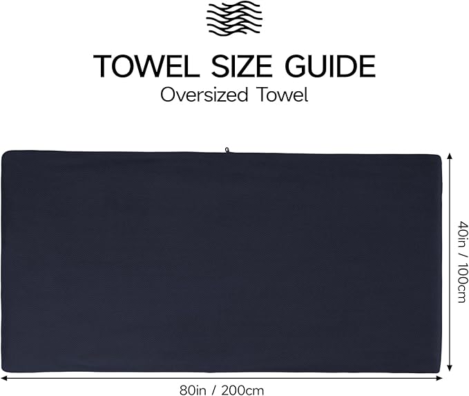 REDKISS Pack of 1 Jumbo Bath Sheet, 40 x 80 Inches Microfiber Oversized Bath - Image 4