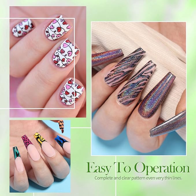 Born Pretty Nail Art Stamping Polish Holographic Chameleon Effect Fingernail - Image 5