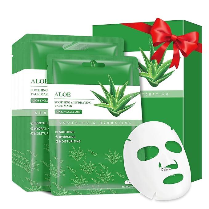 Aloe Vera Soothing Mask Hydrating Face Masks Skincare Moisturizing Facial Sheet by IREV