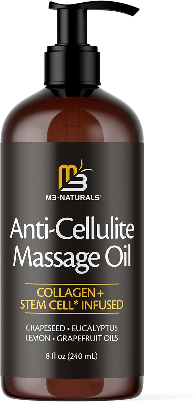 Anti Cellulite Massage Oil and Silicone Body Brush – Collagen and Stem Cell - Image 2
