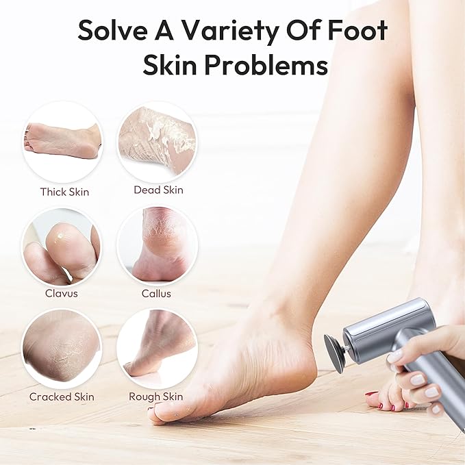 Electric Foot Callus Remover, 2-in-1 Rechargeable Portable Electric Foot File - Image 8