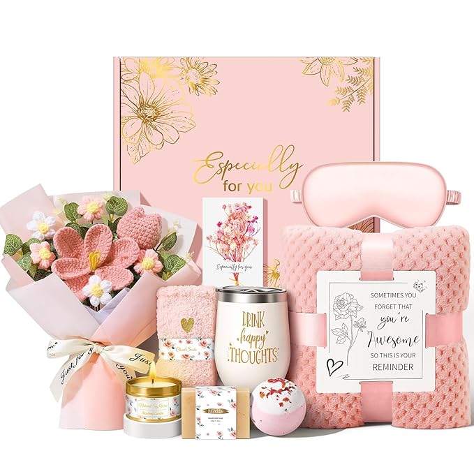 Birthday Gifts for Women, Gift Baskets for Women Self Care Spa Set, Get Well by Oprever